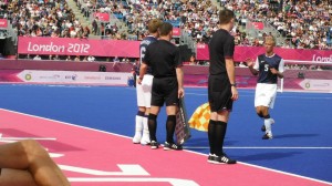 Bryce Boarman leaves the field at the 2012 Paralympic Games