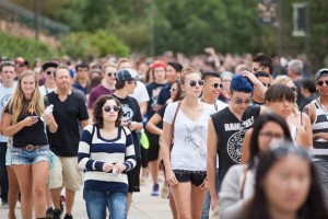 A record number of students enrolled at UCCS for the fall 2014 semester.