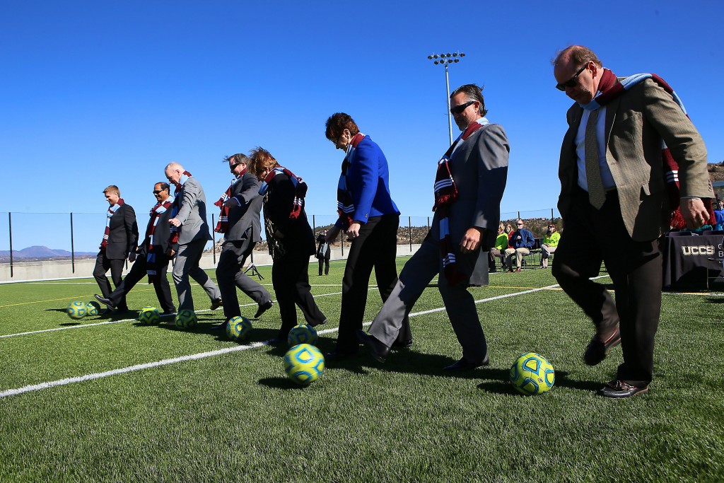 UCCS and Colorado Rapids representatives kick off the new partnership at a March 10 campus event.