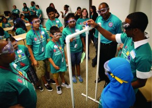 Students learn hands-on science lessons at a 2013 ExxonMobil Bernard Harris Summer Science Camp. UCCS will again host the camp June 15-25.