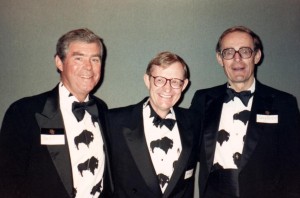 Charles McCord, left, with former CU President Gordon Gee and Clancy Herbst in the late 1980s. 