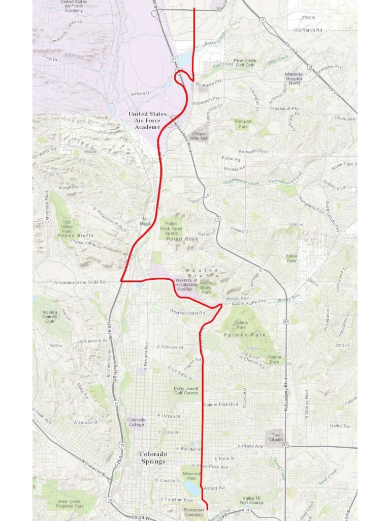 Procession route map