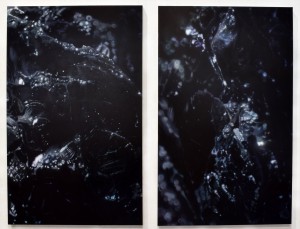Coal paintings by Amelia Carley.